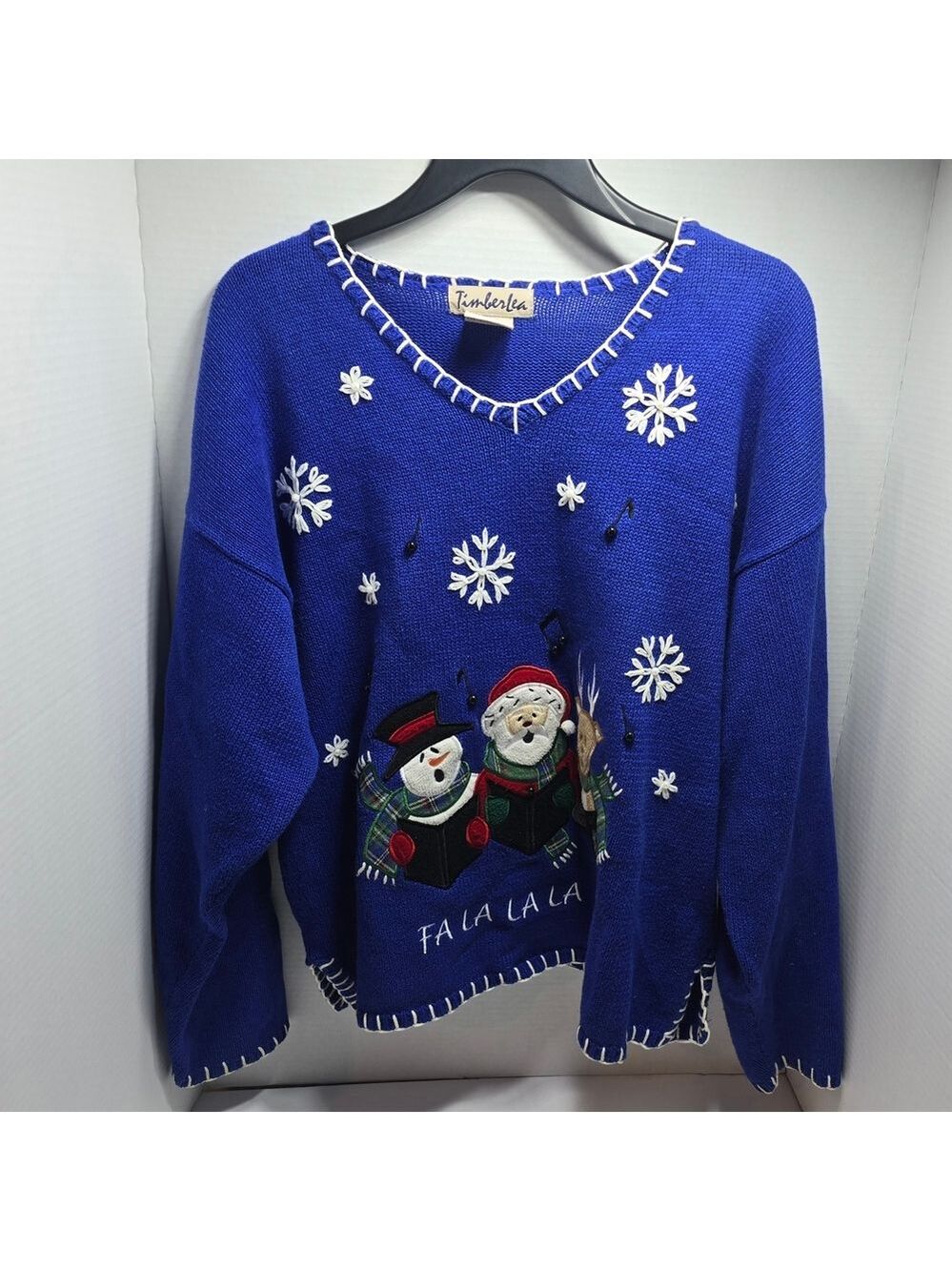 Timberland Festive Blue V-Neck Sweater